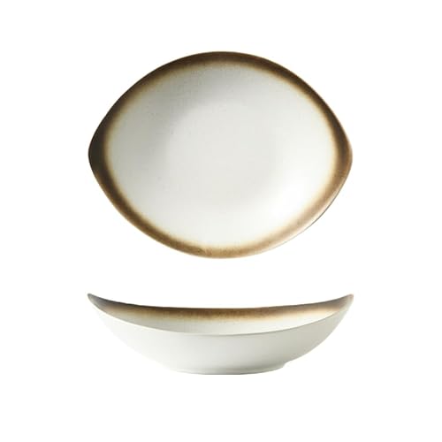 Raineed 北欧風 深皿 プレート サラダ皿 パスタ皿 カレー皿 陶器 おしゃれ 食器 深型 オリーブ皿 セラミック 家庭用 電子レンジ対応 オーブン対応 盛り皿 バーベキュー サラダ ステーキ 前菜 寿司 料理 結婚祝い 引越し祝い カップル用 料亭