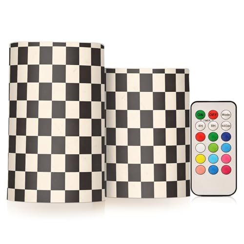 Bougies piliers noir et blanc GuoChe plastique résistant télécommande longue portée