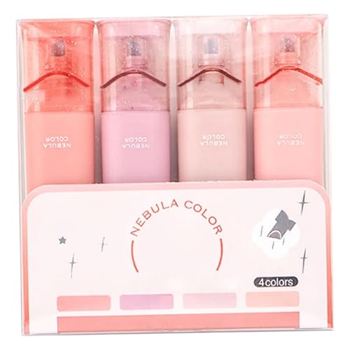 fkngcp Ensemble de 4 highlighters de paillettes couleur flexible couleur des surligneurs Largeur ligne et marqueurs paillettes à l'encre à l'encre pour la la...
