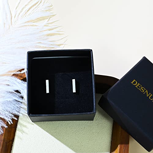 Short Silver Bar Earrings 925 Sterling Silver Earrings Studs Hypoallergenic Handmade Dainty Earrings Stick Stud Earrings For Women Trendy #TOP6