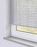 Made to Measure Faux Wood Venetian Blinds – 50mm Slats – Flame Retardant & Moisture Resistant – Cord Operated – PVC Slats – White, Grey, Nigra, Night Fall – Custom Window Blind (White Grain)
