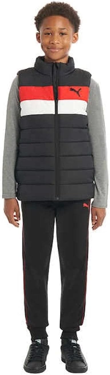 Amazon.com: Puma Conjunto de ropa de chaleco de 3 piezas para niños, 1  chaleco, 1 camisa de manga larga, 1 pantalón deportivo : Ropa, Zapatos y  Joyería