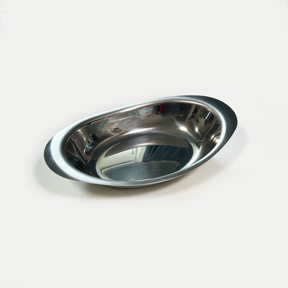 Amazon | IKD 18-8ステンレス カレー皿 楕円皿 小/日本製 国産品 食器