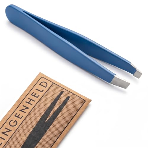 KLINGENHELD® Haargenaue Pinzette - greift jedes Haar beim 1. Versuch ohne durchrutschen - Pinzette Augenbrauen Zupfen handgeschliffen… – Ansicht 1