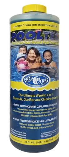 Image of EASYCARE 30032 Pooltec Algaecide, Clarifier and Chlorine Salt Cell Booster, 32 Fl. Oz Bottle