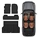Motor Trend FlexTough Advanced Heavy Duty Black Rubber Car Floor Mats & Cargo Liner for SUV & Car Full Set - Universal Trim to Fit All Weather Automotive Floor Mat & Cargo Liners for SUV, Car, & Van
