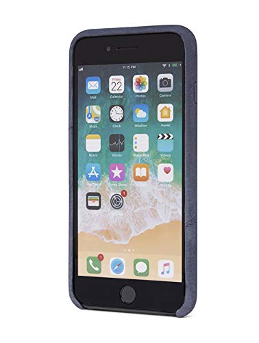 Coque iPhone 6S Plus cuir pleine fleur Decoded bleu foncé antichoc
