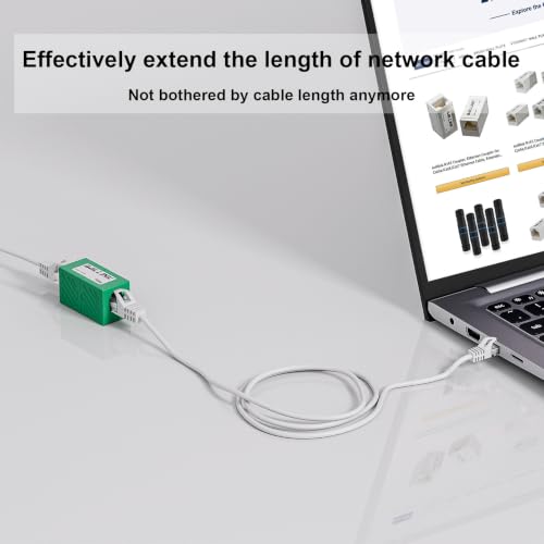 Image of iwillink RJ45 Coupler Ethernet Connector, Female to Female, 50 Pack, Green | Extender Adapter, For Cat7 Cat6 Cat5e Cat5 Ethernet Cable Female Connector