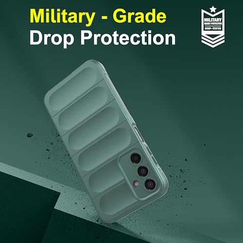Image of Zapcase Back Case Cover for Samsung Galaxy F35 5G | Compatible for Samsung F35 5G Back Cover | Liquid Silicon Magic Case with Camera Protection | Dark Green
