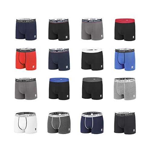 Serge Blanco Pack Surprise Boxer Homme Aléatoire (Lot de 6), Caleçon Homme Coton, Noir, Multicolore, Gris, Taille L Cover