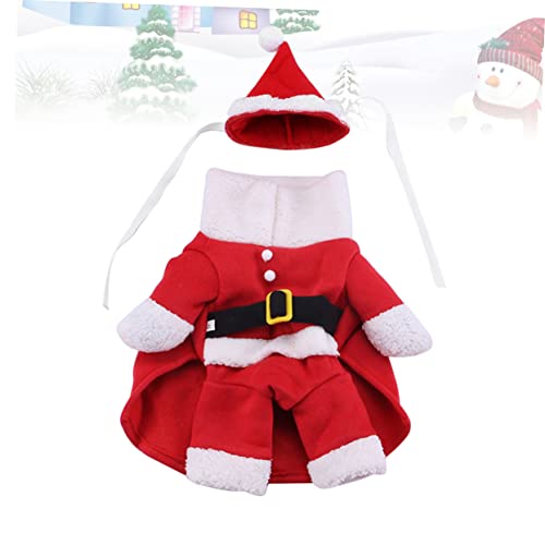 Disfraz de perro GANAZONO Navidad M polar fleece rojo miniatura 4