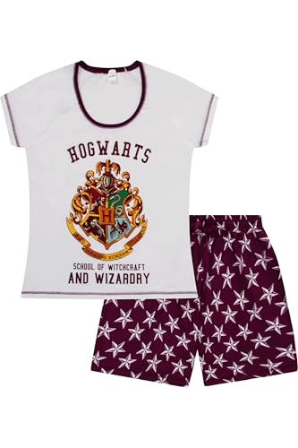 Harry Potter Short Womens Hogwarts Ladies Pyjamas (10-12) White