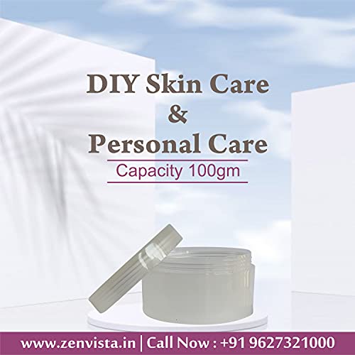Image of Zenvista 50gm Pearl White Pet Jars, with Translucent Lid, For Creams, Face gels & Lip Balms, (Pack of 3)
