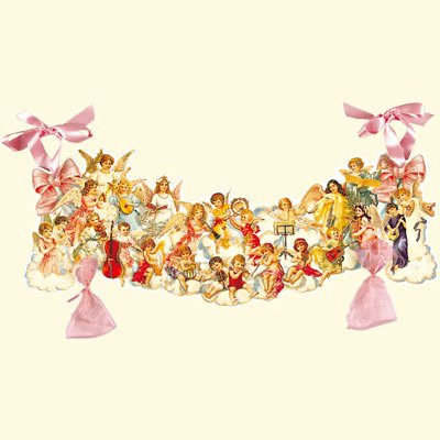 Engelgirlande, m. 24 Organza-Säckchen Engelgirlande, m. 24 Organza-Säckchen