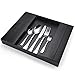 Set Di Posate Da 5, Acciaio Inossidabile Durevole, Include Coltello Forchetta Cucchiaio Stoviglie, Con Elegante Scatola, Per Hotel, Ristorante, Nuova Casa (Argento,20PCS)