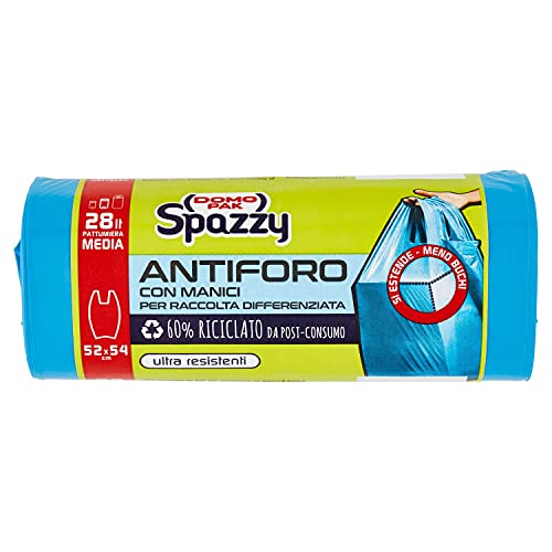 Domopak Spazzy Müllbeutel, 28 Liter, 20 Stück, Blau