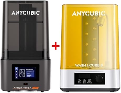 ANYCUBIC Photon Mono 4 Ultra and Wash & Cure 3.0, Resin 3D Printer Bundle