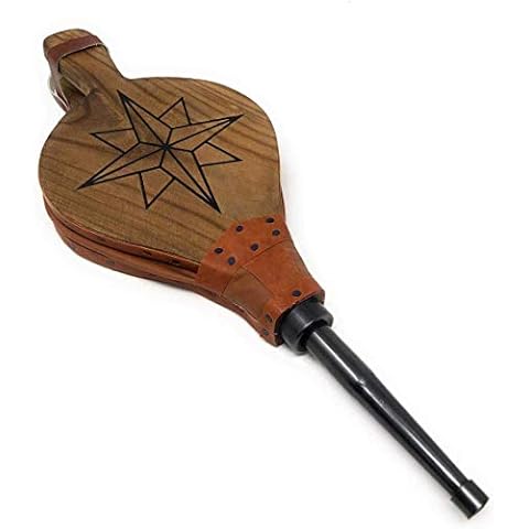 Space Home - Premium Bellows for Barbecue and Fireplace - Natural Wood - 43 cm Cover