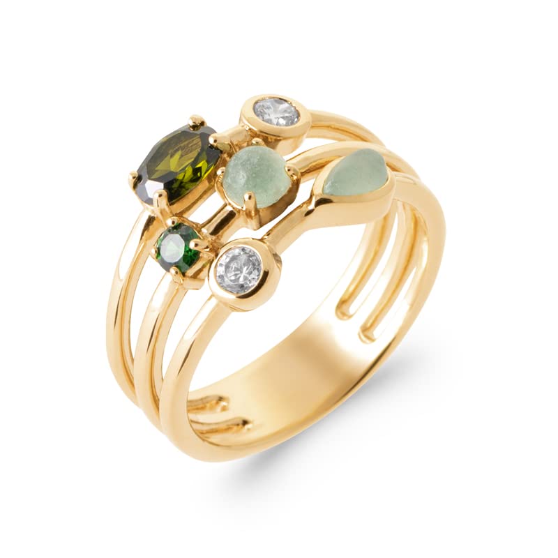 Bague trois anneaux plaqué or Tata Gisèle à porter au quotidien avec élégance