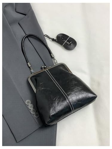 SweatyRocks Women's Vintage Top Handle Handbags Kiss Lock Crossbody Shoulder Purses2