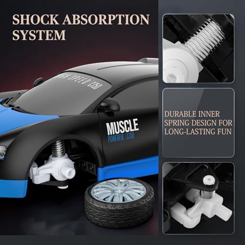 Image of Remote Control Car RC Drift Car 2.4GHz 1:24 Scale 4WD 15KM /H High Speed Model Vehicle with LED Lights Drifting Tire Racing Sport Toy Car for Adults Boys Girls Kids Gift