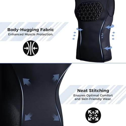 Adult Baseball Chest Protector Padded Compression Shirt Support Softball Football Lacrosse Heart Sternum Guard3