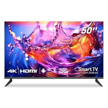 Smart TV 50" HQ UDE50HR315LN 4K com Conversor Digital 3 HDMI 2 USB WI-FI Android 11 Design Slim e Tela Frameless