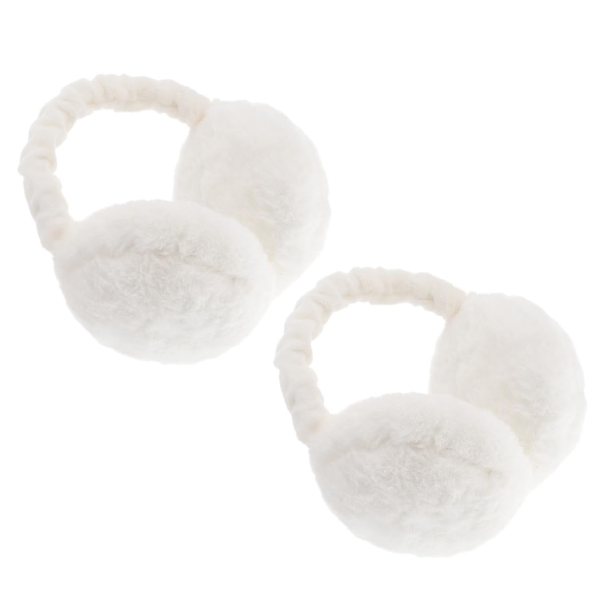 FOMIYES 2Pcs Plush Ear Warmers for Winter Fluffy Ear Muffs Stylish Ear Covers for Outdoor Activities for Skiing Cold Weather Use Winter present Milk
