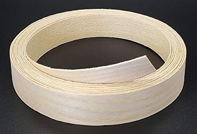 Edge Banding-EBQuick-Real Un-Finished Wood Veneer Tape, Sanded Perfectly, Pre-Glued with Hot Melt Adhesive, Easy Application Iron-On. Flexible, 13/16” Wide-Made in USA. (White Pine-25'LF Roll)