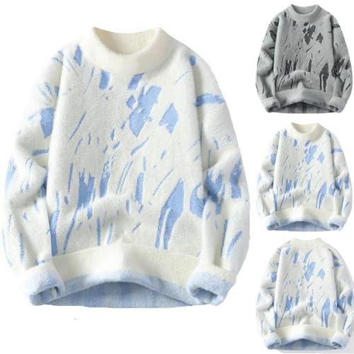 Cambkatl Men's Graphic Loose Crewneck Sweaters - 2025 Fall Pullover Long Sleeve Knitted Casual Sweater Tops2