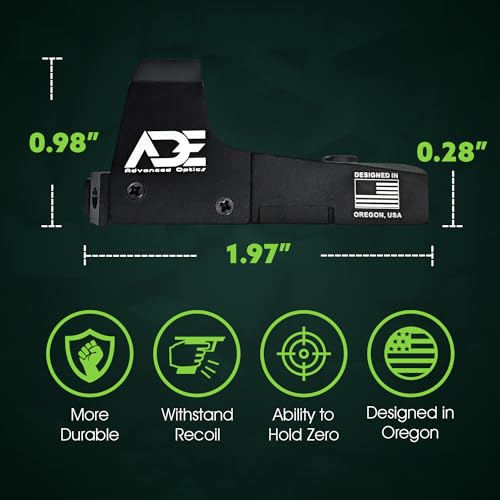 Ade Advanced Optics RD3006 Green Dot Sight + Optic Mounting Plate for