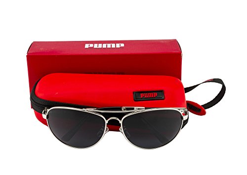 Image of PUMP Aviator Sunglasses (Silver)