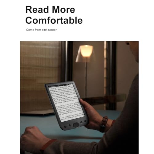 E Lettore, Lettore di Ebook Portatile da 6 Pollici, Lettore di Libri Elettronici con Cassa Protettiva, Batteria da 2500 MAh (4G)