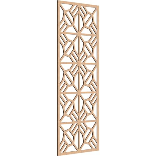 Image of 29 3 /8 inchW x 74 3 /8 inchH x 3 /8 inchT Auburn Decorative Fretwork Wood Wall Panels, Hickory
