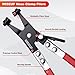 WISEUP Hose Clamp Pliers Heavy Duty Hose Remover Tool for Removal and Installation of Spring Hose Clamps,for Automotive Fuel, Oil, Coolant, Radiator