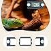 Reptile Terrarium Thermometer .8x0.5cm Sturdy Compact for Habitat Management Quick Installation Gauge Holder, Black