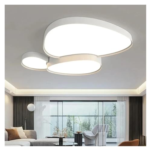 Plafonnier LED moderne simple blanc 90cm pour luminaire de salon