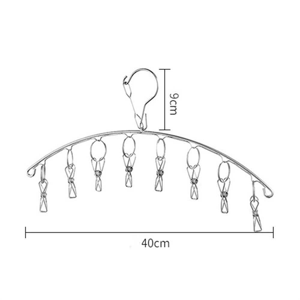 Wäscheklammern für Wäscheleine Unterwäsche Socken Wäscheklammer Multifunktionale Edelstahl Trocknen Wäscheklammer(40cm)