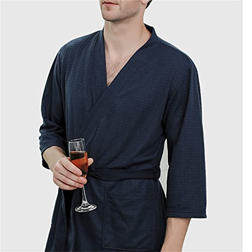 Pijamas transpirables estilo albornoz cómodos finos e informales pack de 3 piezas masculinas L 4