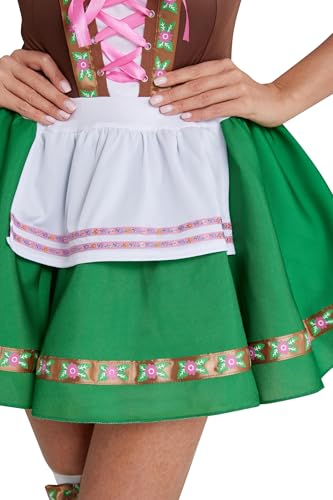 Maxim Party Supplies Women's Oktoberfest Outfit - Bavarian Maid Dress with Stockings & Bows - Dirndl Style German Dress4