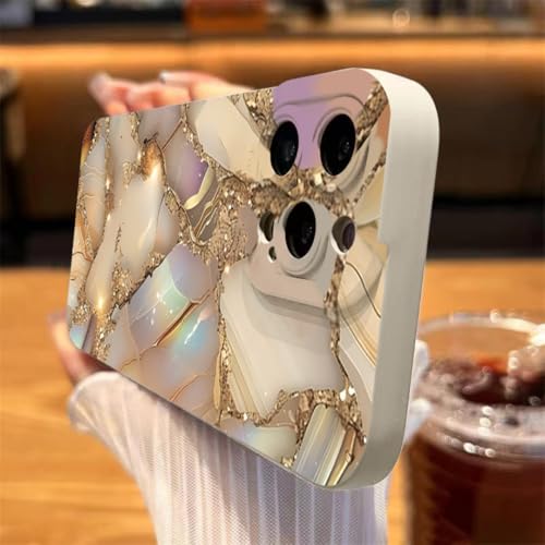 Coque iPhone 13 antichoc marbre doré anti rayure et chute - 2