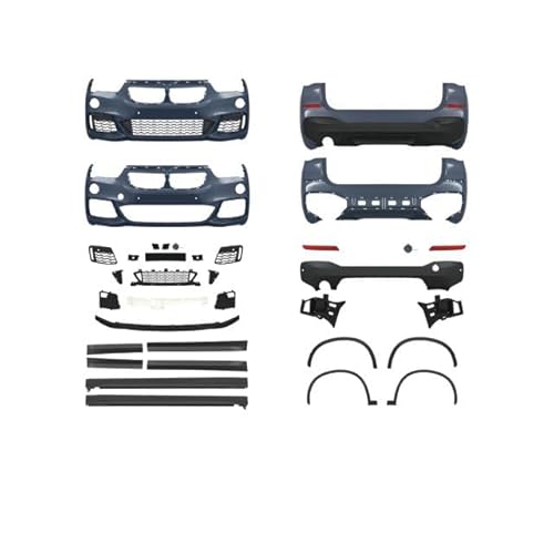 DM Autoteile 1732-AN AN Sport Umbau 1-Rohr Bodykit Set grundiert für SRA + PDC kompatibel für BMW X1 F48 bis Baujahr 2019 auch M-Paket