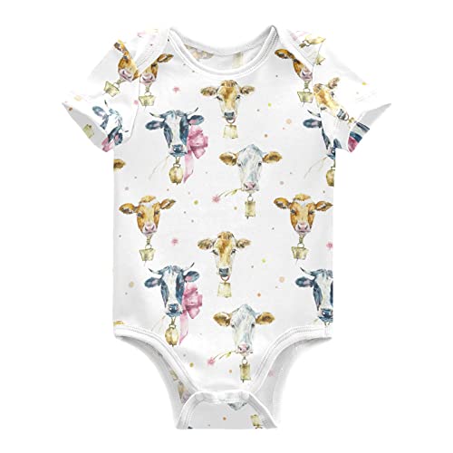 vvfelixl Baby Girls' Bodysuits Llama Alpaca Cactus Short Sleeve Cotton Baby Clothes For Girls 0-24 Months Black