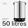 Klarstein KonfiStar 50 - Stérilisateur automatique, Distributeur boissons chaudes, 50 L, 30-110 ° C, Conservation à chaud, acier inoxydable