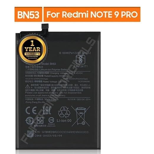 Image of BN53 Battery for Redmi Note 9 pro M2003J6B2G Battery with 1 Year Warranty** (DD179)