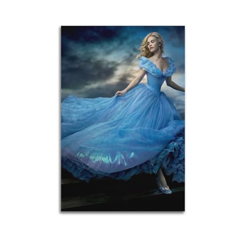 ZKMBMU Cinderella Movie Poster Poster Decorative Painting Canvas Wall Posters And Art Picture Print Modern Family Bedroom Decor Posters 08x12inch(20x30cm)