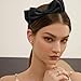 KuuGuu 4 PCS Velvet Red Bow Headband for Women Black Bowknot Headbands Fashionable Non-slip Bow Hair Clips Girls Hair Accessories Headpiece for Christmas Party Role Play Party Costume Decoration
