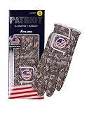 FIELDRO Patriot Golf Glove Ball Marker Men's Womens Premium Synthetic Left Hand Right Hand (Gray, Me