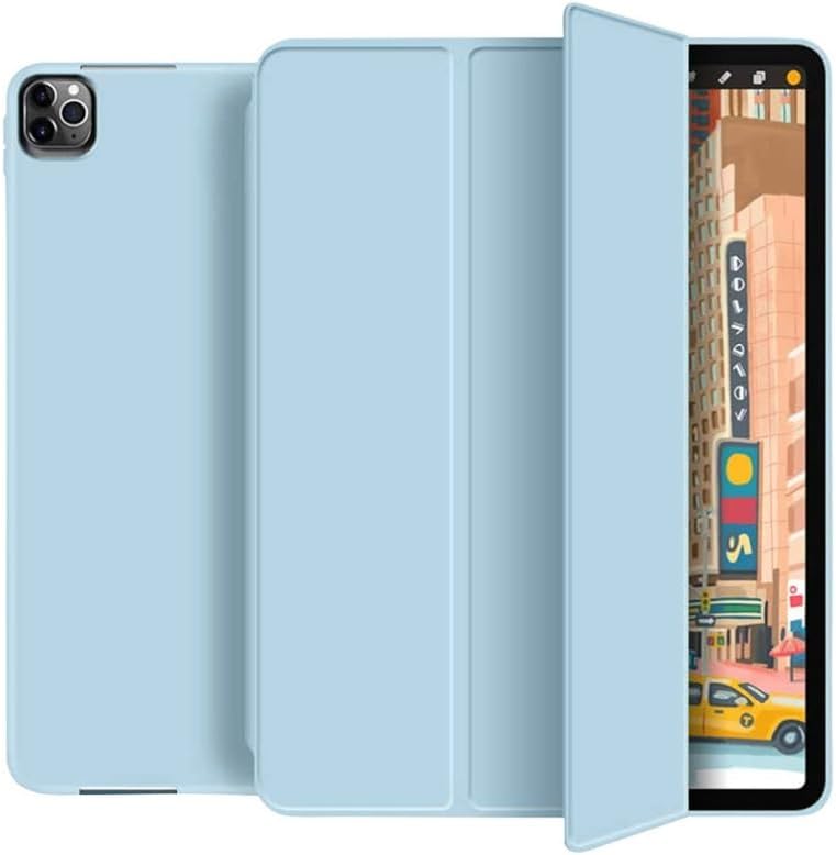 Tablet PC Bags Cases Sleeves Tri-Fold SlimTablet Case Compatible With iPad Air 4 10.9/Air 5 10.9/Pro 11 2018 Case with Pencil Holder, Flip Stand Tablet Case with Soft TPU Back, Auto Wake/Sleep Cover(L
