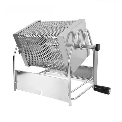 Zoegneer Tostador manual de granos de café, tostador multifuncional de acero inoxidable, apto para varios granos, incluyendo nueces y soja